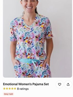 Women's Pastel Multi-Color Printed Pajama Set - V-Neck Top & Shorts